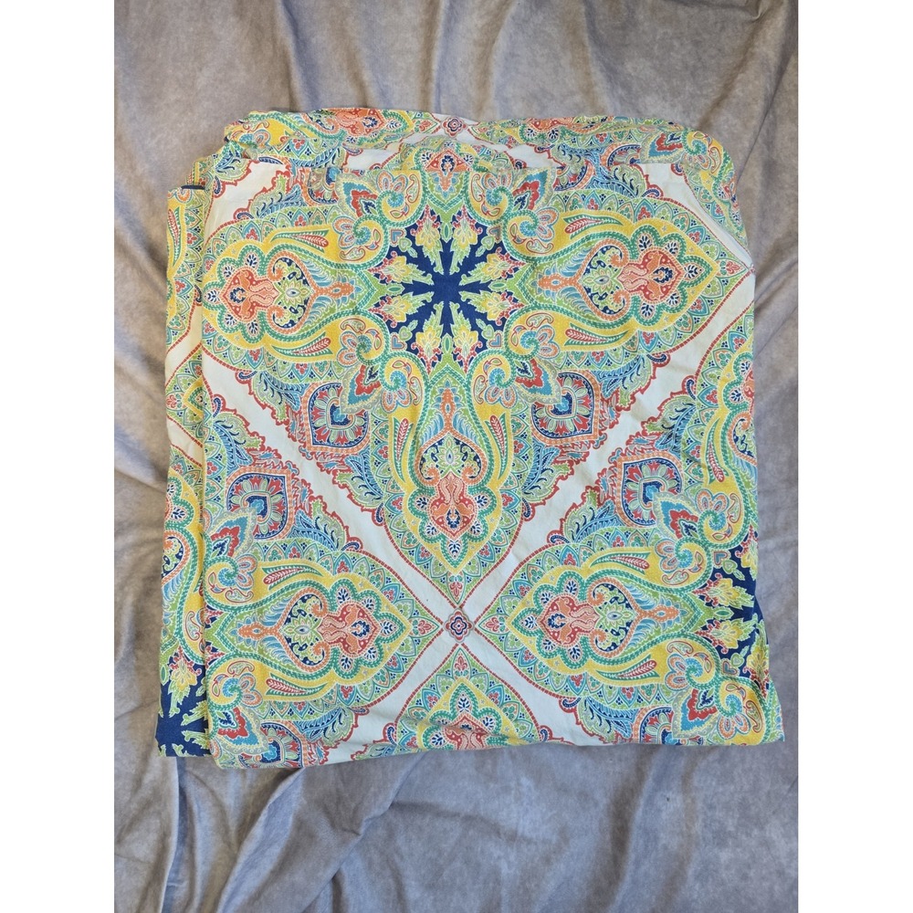 Pottery Barn Penelope Medallion Full Queen Duvet Cover Colorful Boho Rainbow